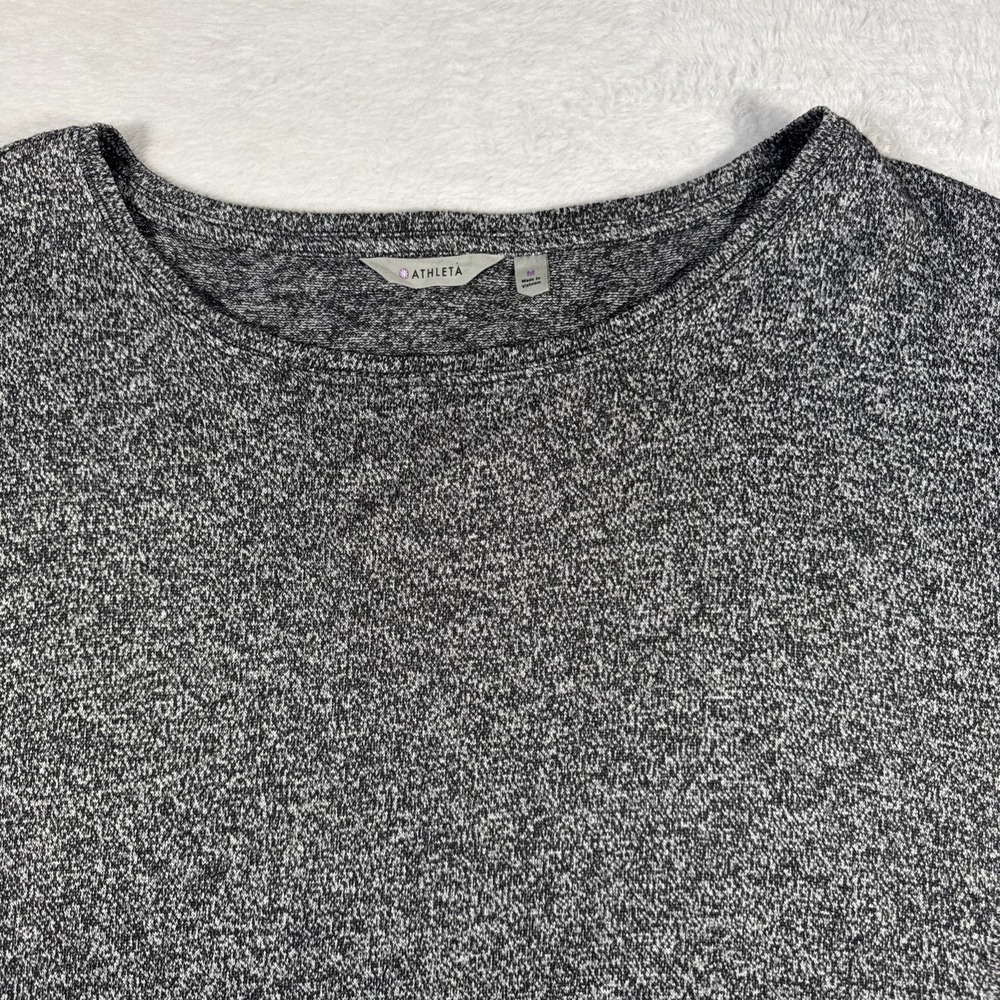 Athleta Medium Gray Heather Long Sleeve Soft Slouchy Modal Blend Pullover